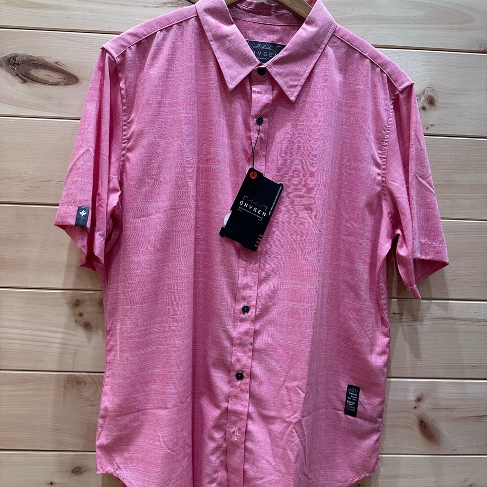 Pink Men's Casual Button Down Shirt